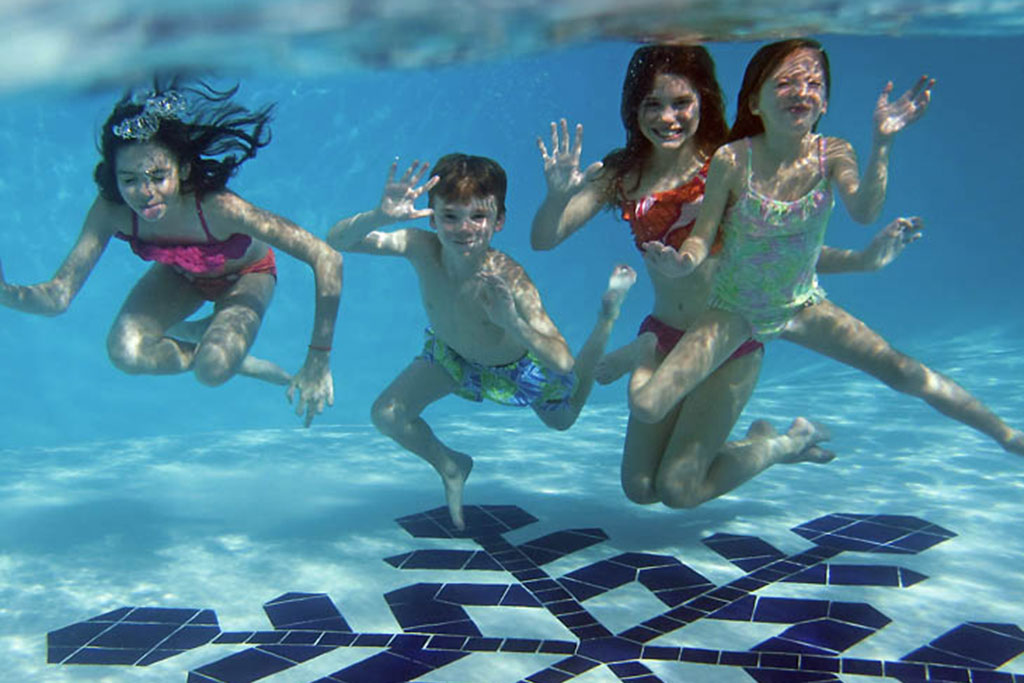 nudist kids underwater 