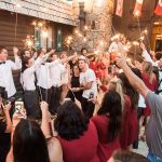 people dancing at an alta wedding